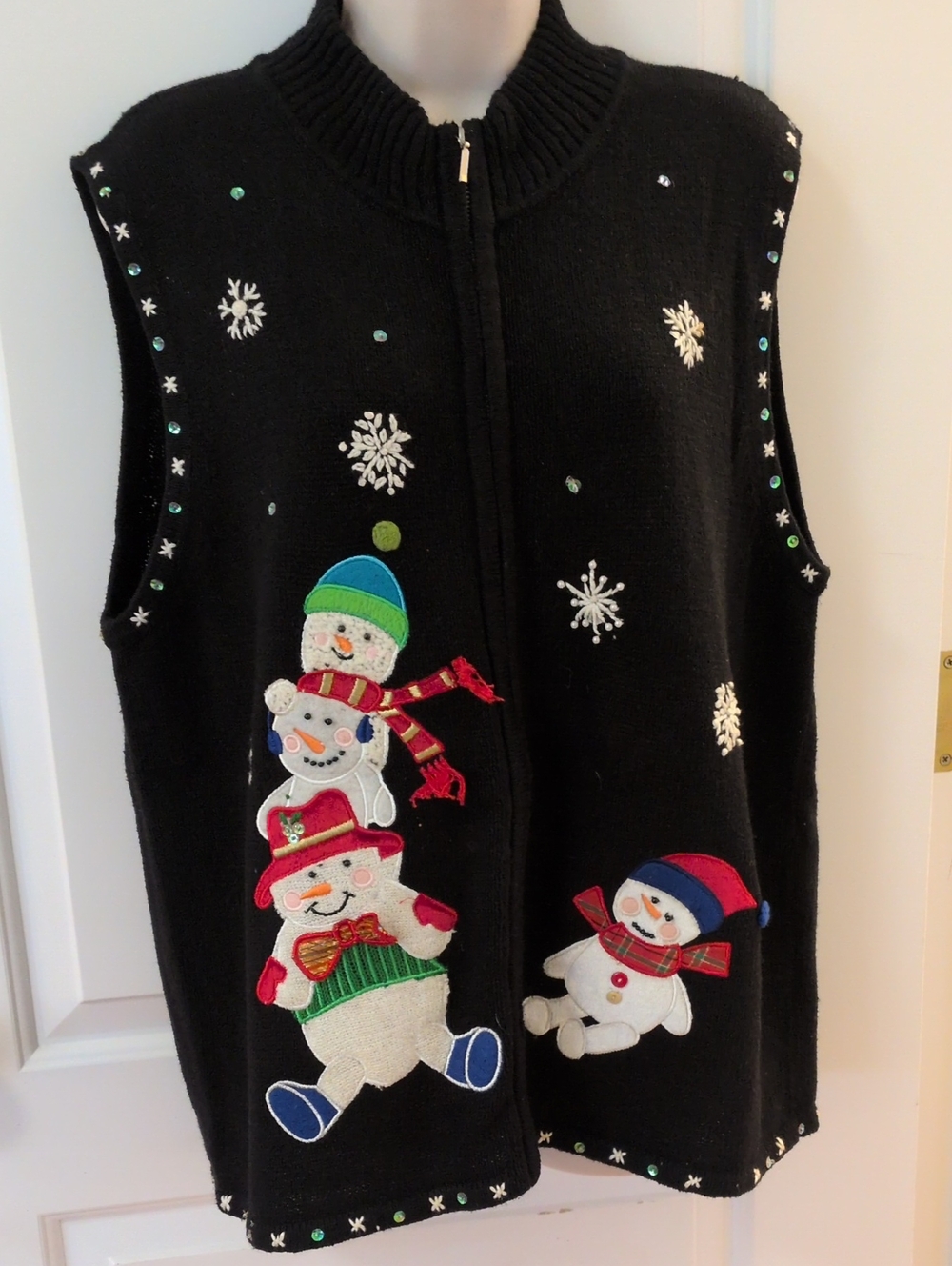 Vintage Karen Scott Snowman Sweater Vest